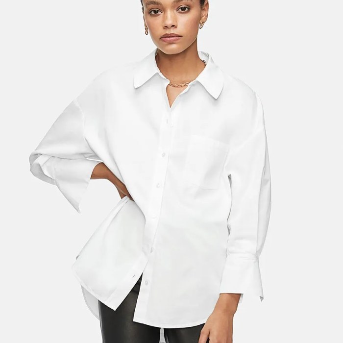 Men's white collared dress shirt