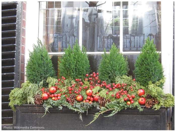 How to decorate a window box for christmas