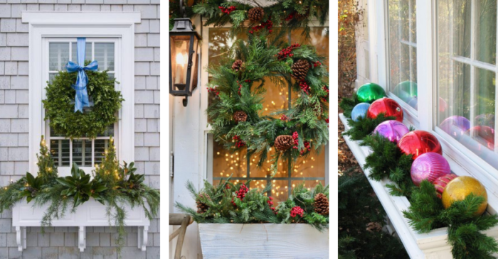 How to decorate a window box for christmas