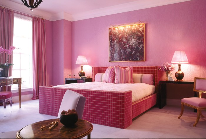 How to decorate room pink with sliver