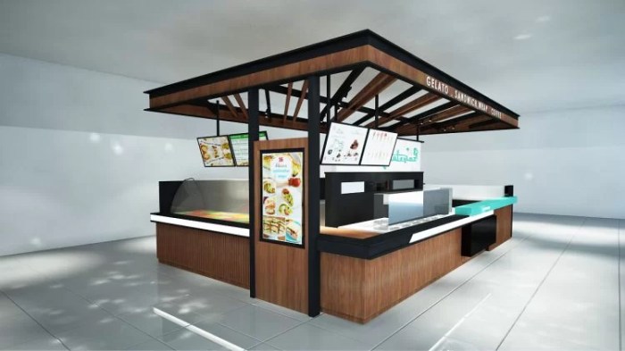 Desain interior kios minimalis